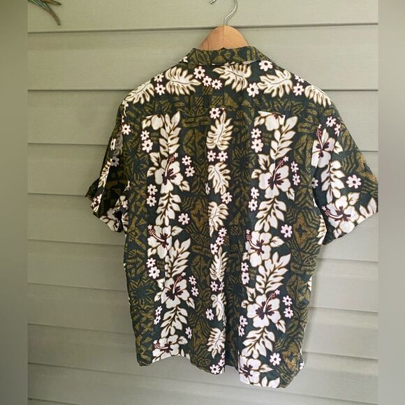 Styled by RJC Vintage authentic Hawaiian shirt mens sz L green luau vacation EUC - Picture 6 of 11